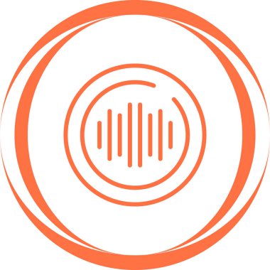 Ses Spektrumu Çember Simgesi, vektör illüstrasyonu 