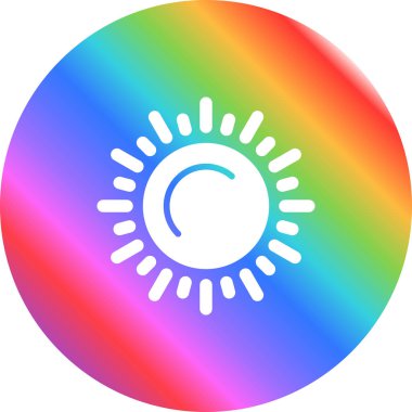 Güneş. Web simgesi basit illüstrasyon 