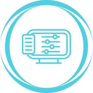 Masaüstü Bilgisayar Web simgesi vektör çizimi