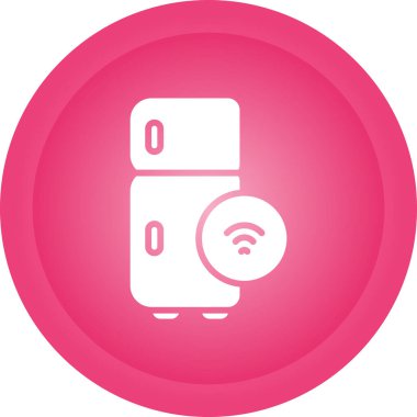 Akıllı Buzdolabı simgesi, vektör illüstrasyonu basit tasarım