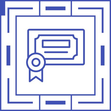 Sertifika. Web simgesi basit tasarım 