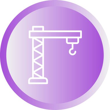 İnşaat vinci. Web simgesi basit illüstrasyon