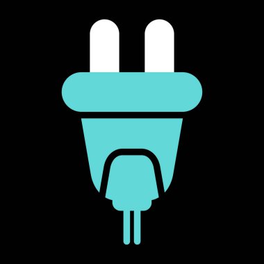 elektrik dolgu simgesi web basit illüstrasyon
