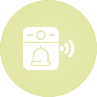 Video Kapı Çanı simgesinin vektör illüstrasyonu