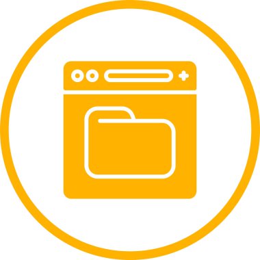 Tarayıcı web simgesi, basit illüstrasyon