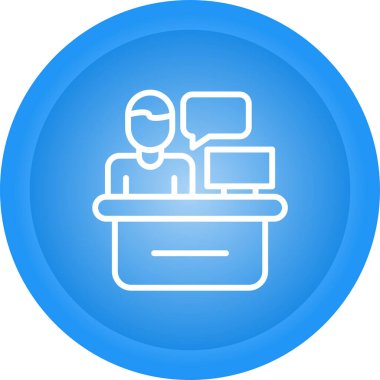 Akademik Danışman Modern simgesinin vektör çizimi