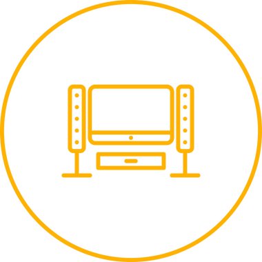 Ana Tiyatro Sistemi simgesinin vektör illüstrasyonu 