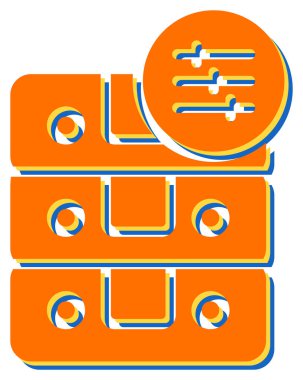 Veritabanı modern simgesinin vektör çizimi