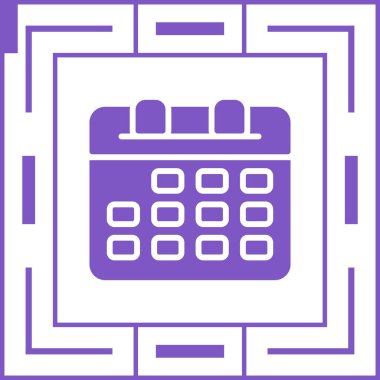 Takvim web simgesi, vektör çizim 