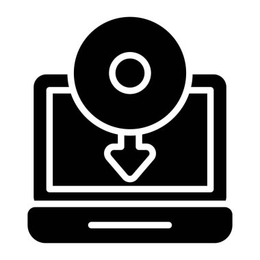  Yazılım Kurulumu Web simgesi, vektör illüstrasyonu