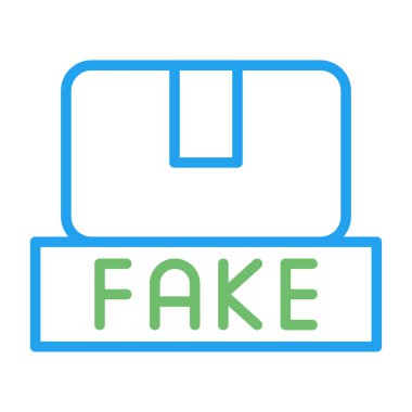 Sahte Ürünler, sahte ikon vektör illüstrasyonu 