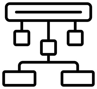 hiyerarşi. Web simgesi basit illüstrasyon 