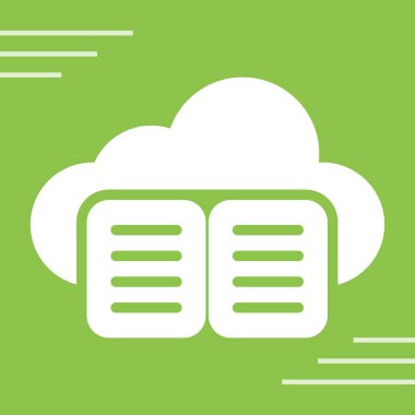 Bulut Eğitim simgesi, vektör illüstrasyonu