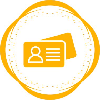 Kartvizit simgesinin vektör illüstrasyonu 
