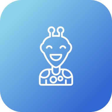 Uzaylı web simgesi, basit vektör illüstrasyonu 