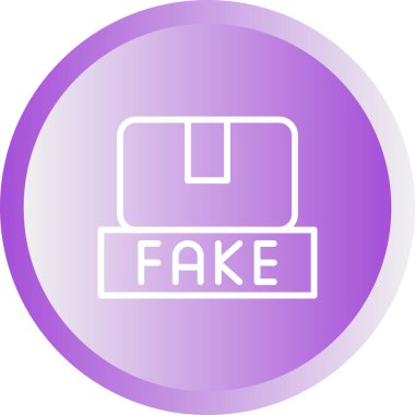 Sahte Ürünler, sahte ikon vektör illüstrasyonu 