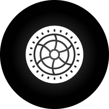 Soğutma hayran simgesi, vektör illüstrasyonu