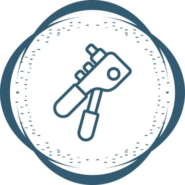  Perçin tabancası ağ ikonu vektör illüstrasyonu 