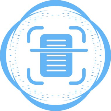 Belge Tarama simgesi, vektör illüstrasyonu 