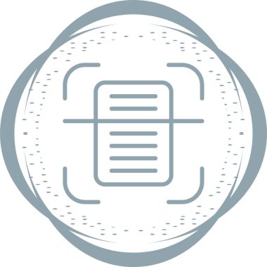 Belge Tarama simgesi, vektör illüstrasyonu 