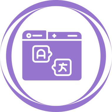 Çevirmen eğitim simgesinin vektör illüstrasyonu