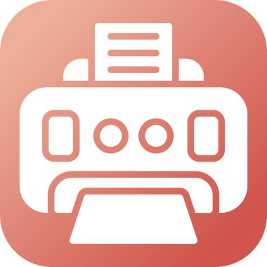 yazıcı vektör simgesi basit illüstrasyon