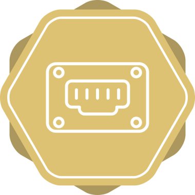 Ethernet web simgesinin vektör illüstrasyonu