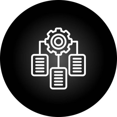 Teknik veri kavramı, iş verimliliği, evrak işleri. Belge Bütünleşme simgesi beyaz arkaplanda izole edildi.