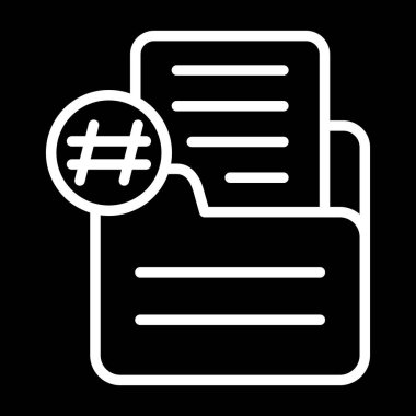 Belge Numarası Web simgesi vektör illüstrasyonuName