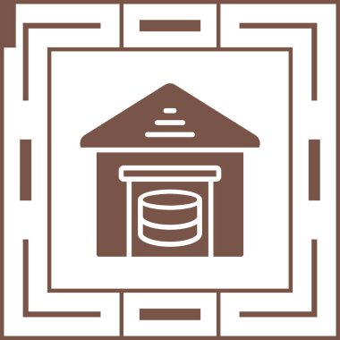  Veri Depolama Web simgesi basit illüstrasyon