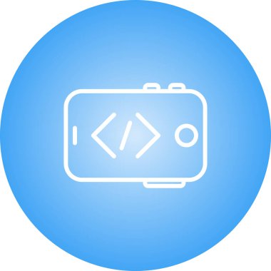 Tablet bilgisayar satırı simgesinin vektör çizimi. 