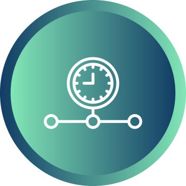 Zaman Çizgisi Web simgesi vektör çizimi