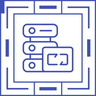 Beyaz Arkaplanda Web Sitesi Yedekleme Simgesi İzole Edildi 