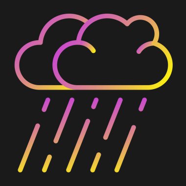 Bulut simgesi, vektör illüstrasyonu