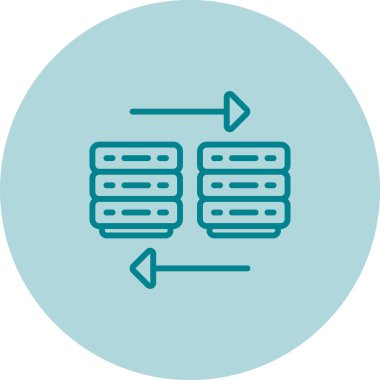 Bulut Göç web simgesi, vektör illüstrasyonu