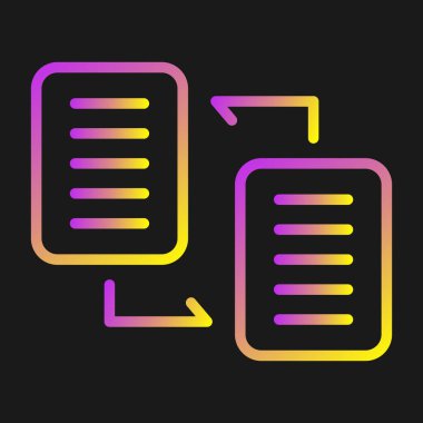 Belge Dağıtım web simgesi vektör illüstrasyonu