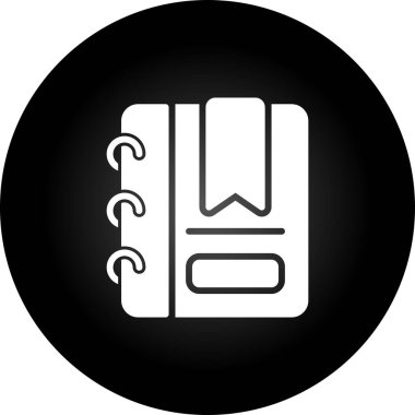 Yer imli defter yazılıyor. Web simgesi basit illüstrasyon