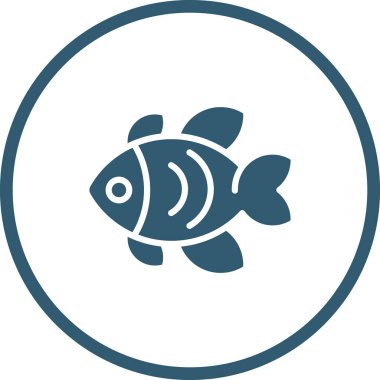 balığı web simgesi, vektör çizim 