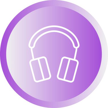 kulaklıklar web simgesi, vektör illüstrasyonu