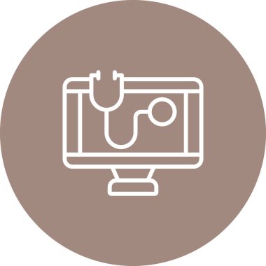 Tıbbi steteskopun basit vektör çizimi