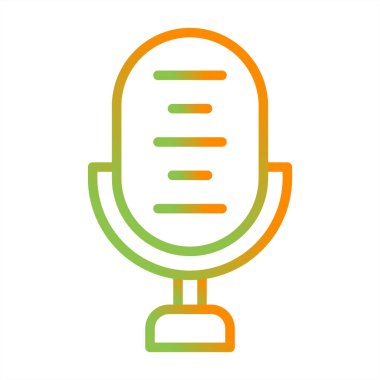 mikrofon web simgesi, vektör çizim