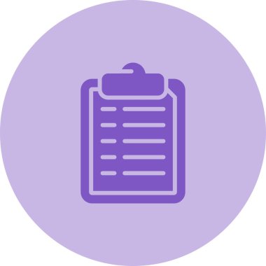 Belge simgesi ve vektör illüstrasyonlu pano 