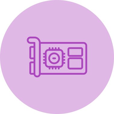 Gpu web simgesi vektör çizimi   