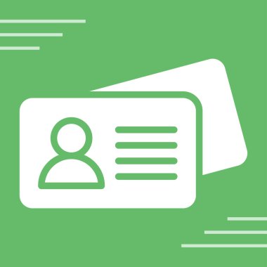 Kartvizit simgesinin vektör illüstrasyonu 