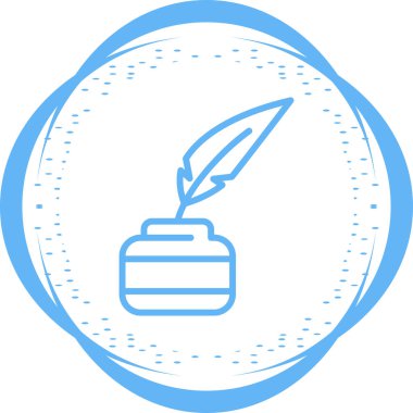 Tüy kalem. Web simgesi basit illüstrasyon