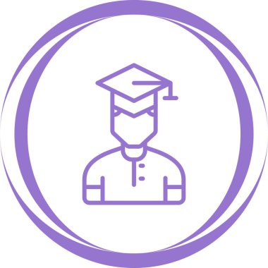 Student icon, vector illustration simple design