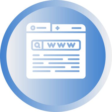 Web sitesi simgesi, vektör illüstrasyonu basit tasarım