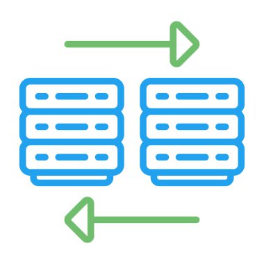 Bulut Göç web simgesi, vektör illüstrasyonu