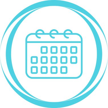 Takvim. Web simgesi basit illüstrasyon 