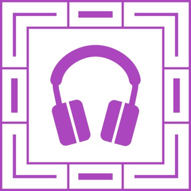 kulaklıklar web simgesi, vektör illüstrasyonu